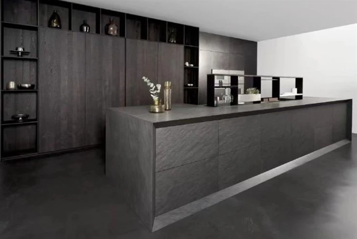 Black Vermont Quartzite Kitchen Countertop